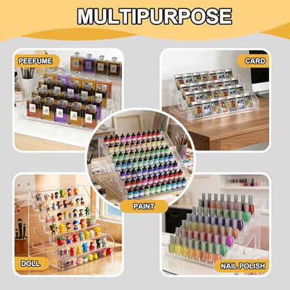 7 Layers Acrylic Display Shelf for Funko Bitty Pop, Clear Display Stand Toys Organizer for Mini Collectible Toys - size: 7 Layers