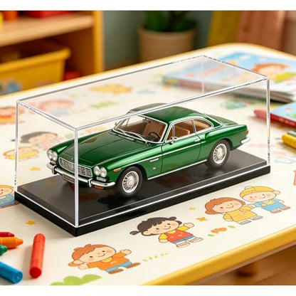 Model Car Display Case for 1:32 Scale Diecast Cars, Clear Acrylic Stackable Showcase Box for Toys & Memorabilia, Dustproof Collector Storage with Black Base, 8 x 3.7 x 3.7 Inch - size: 8 x 3.7 x 3.7 inch