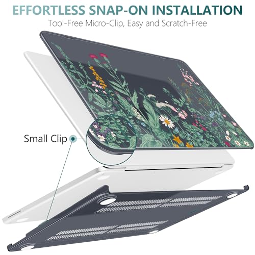 DONGKE Compatible with MacBook Neo 13 Inch Case 2026 A3404 A18 Pro chip & Touch ID, Plastic Hard Shell with Keyboard Cover, Screen Protector & Dust Plugs, Garden Floral - color: Garden Floral