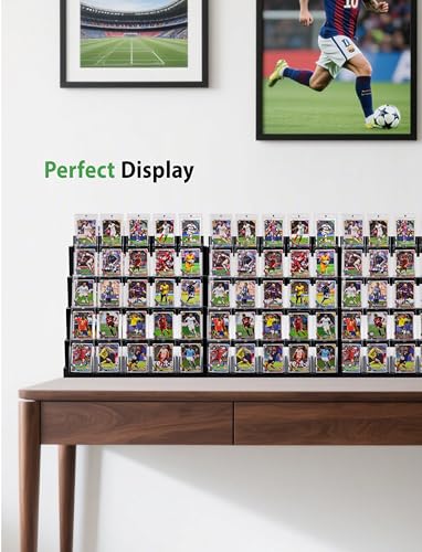 Card Display Stand ,5-Tier Wooden Trading Card Display Case for Graded Cards, Sports Card Display for PSA CGC SGC BGS Slabs
