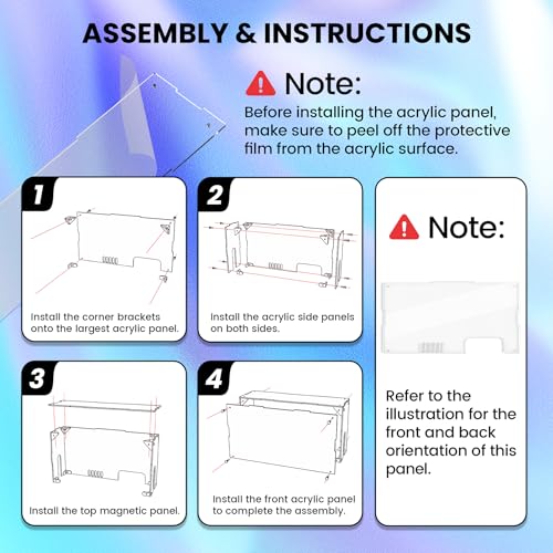 PlayVital Clear Acrylic Dust Cover for Nintendo Switch 2 | Transparent Display Box for Switch 2 Dock Mode, Magnetic Ventilation Top - Transparent - color: Transparent
