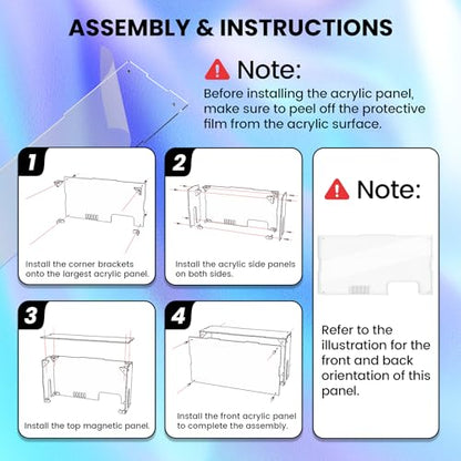 PlayVital Clear Acrylic Dust Cover for Nintendo Switch 2 | Transparent Display Box for Switch 2 Dock Mode, Magnetic Ventilation Top - Transparent - color: Transparent