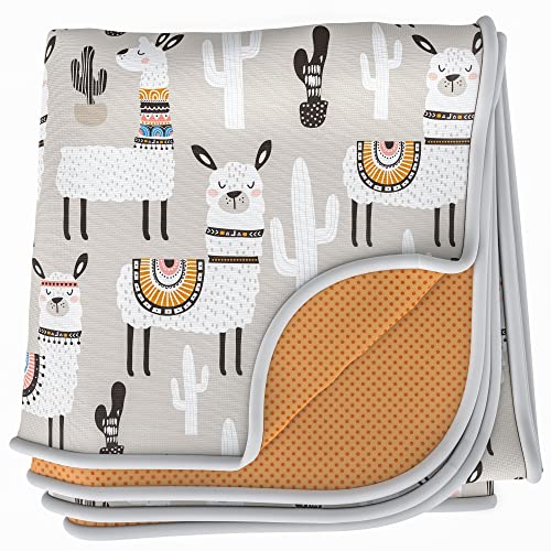 Splat Mat for Baby – Under High Chair Floor Mat Protects Wood, Vinyl and Carpet from Spills – Waterproof 4 Layer Baby Mat with Anti-Skid Backing Deters Bunching and Sliding (51” x 51”) - color: Grey Alpaca