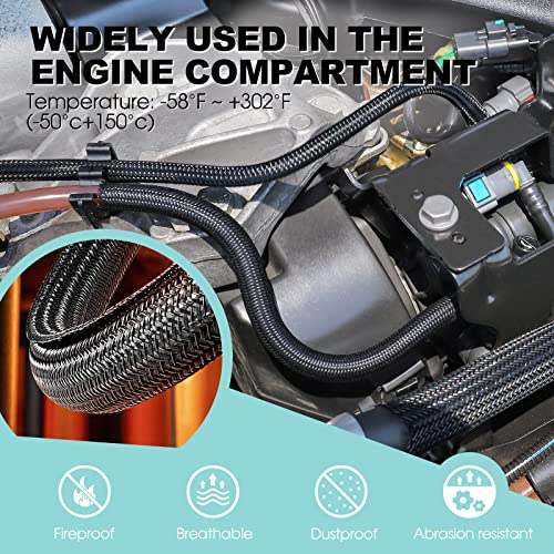AGPTEK Cable Sleeve Desk Cable Management, 20ft - 1.2 inch, Black | Under Desk Cord Protector, Cable Wrap Wire Hider, Computer TV Wire Loom Tubing, Protect Cord from Cat Dog Chewing - color: Black, size: 1.2"-20ft