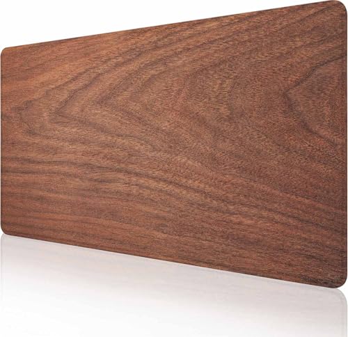 Large Extended Gaming Mouse Pad with Stitched Edges, Non-Slip Rubber Base Mouse Pad for Office, Computer, Keyboard, Laptop and Home Desk Pad 35.4X15.7 Inch Brown Wood Texture - color: Brown Wood Texture, size: 35.4L x 15.7W inches