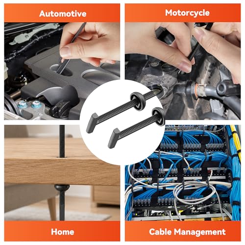 Nylon Universal Cable Tie Buckle,Patented Design V-Shaped Heavy Duty Zip Ties Clips,100 LBS with Pin & Button Fixion Tools,Automotive Plastic Rivet Mudguard Fasteners for Cars Daily Repair （120 Pack ）