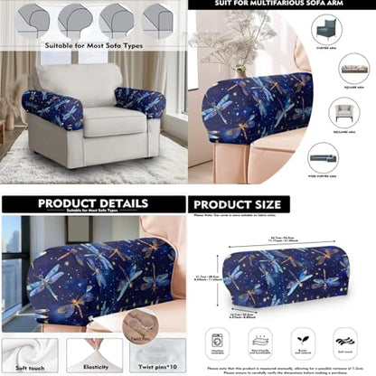 Leopard Prints Headrest Cover Sofa Armrest Cover Set Recliner Slip Cover for Headrest Chair Back Covers Office Chair Headrest Non Slip Recliner Headrests Protector Covers - color: Leopard Prints