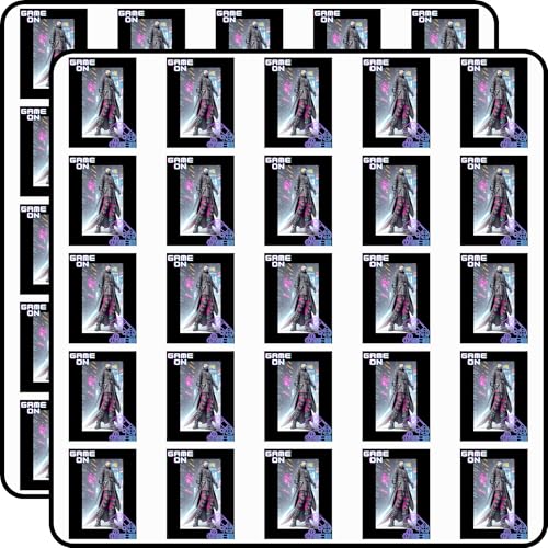 Cyberpunk Assassin Character Gaming 50 Pack Scrapbook Sticker - 1 Inch Small Decals for Planners, Journals, Laptops & Envelope Seals