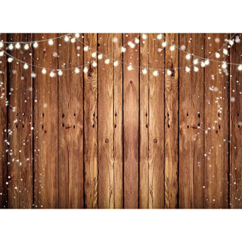 8x6FT Brown Wood Backdrop Rustic Photo Backdrop Country Wooden Background Birthday Wedding Western Party Decoration F1