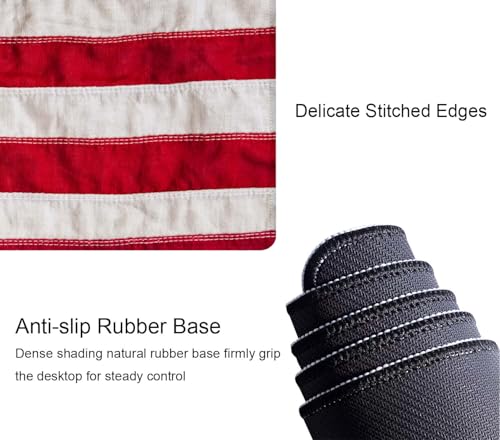 Old Baseball with USA American Flag Desk Pad Mouse Pad,Large Gaming Mouse Mat with Stitched Edges,Non-Slip Waterproof Rubber Base Mous Mat for Office Computer Keyboard Laptop Home(31.5X11.8 in) - color: Old Baseball With Usa American Flag
