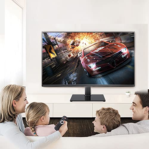 XINLEI Universal TV Stand Base, Table Top TV Stand for 17-43 Inch LCD/LED TVs, Height Adjustable Monitor Mount Stand with Tempered Glass Base Holds up to 88lbs VESA 200x200mm, TS103 - style: 200x200mm Vesa