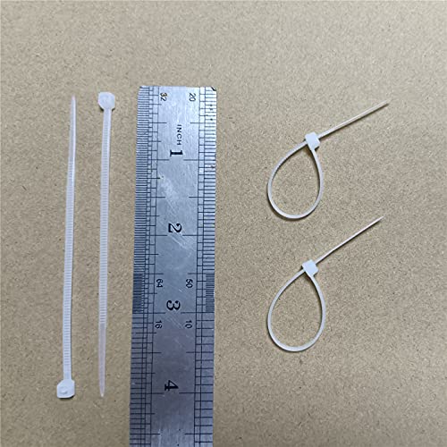 1000 pcs 4 inch Cable Zip Ties Heavy Duty, Premium Plastic Wire Ties with 18 LBS Tensile Strength, UV Resistant Cable Ties, Self-Locking White Nylon Tie Straps - color: White, size: 4 inch ( 3 x 100mm )