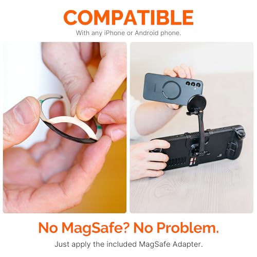 Mechanism Phone Mount Console Bundle for Steam Deck | Easily Connect Any iPhone or Android Using Our Phone Mount | Case Friendly Steam Deck Accessories | Deckmate