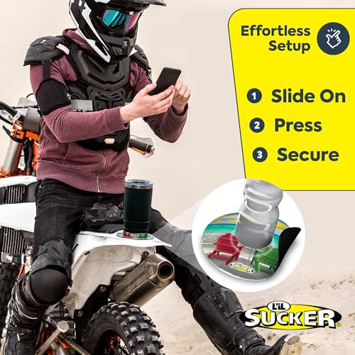 Lil Sucker Lil Beach Suction Ring | Suction Cup Holder Anti-Spill Can Drink Support for Boats, Trucks, ATVs | Secure Your Drinks and Prevent Spills with Our Non Slip Coaster - Beach Pack of 2 - color: Beach