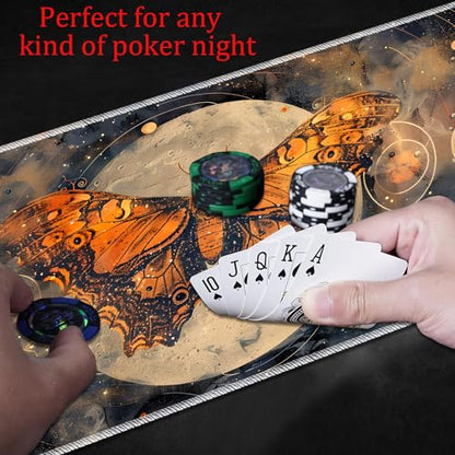 MTG Playmat, Smooth Surface Game Play Pad MTG TCG 24 x 14 inch with Storage Bag, Non-Slip Mouse Pad Card Fighting Game, Selenophora Sibirica - color: Selenophora Sibirica