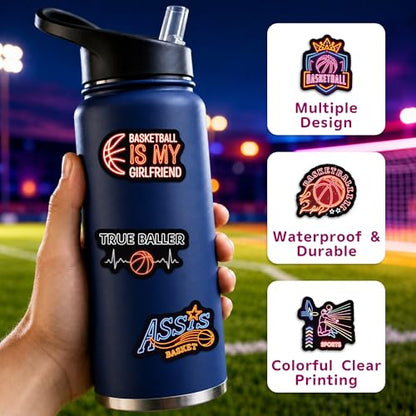 DETICKERS Neon Soccer Stickers for Soccer Fans Boys Water Bottles 50 PCS Waterproof Vinyl Sports Stickers Team Gifts - style: Neon Football