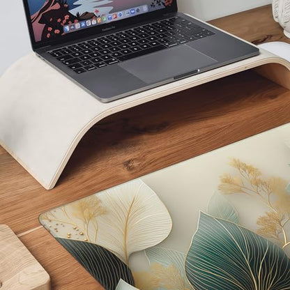 Large Gaming Mouse Pad, Non-Slip Rubber Base, Floral Pattern Design, 35.4x15.7 Inch, Ergonomic for Office and Gaming - color: Floral Pattern