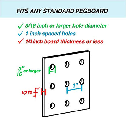 RightArrange Pegboard Basket Set of 2 - XLarge + Large Size Basket, Black - Hooks to Any Peg Board - Organize Tools, Workbench, Accessories, Garage Storage - Wall Organizer Attachments - size: d. Sizes L+XL Pack