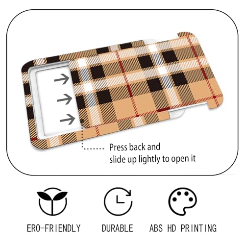 ID Badge Holder with Lanyard Fashionable ID Card Holders with Retractable Lanyards Soft Fiber Metal Clip Sturdy Buckle for Key Wallet Work Nurse Teacher (Beige Tartan Plaid) - color: Beige Tartan Plaid