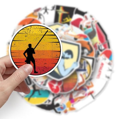 50PCS Track and Field Stickers,Sports Stickers Pack for Teens Athletes Sports Fans Suitable for Water Bottles Laptops Skateboards Bike Helmets Notebooks Lugguage,Cool Vinyl Decals Set - style: Track and Field