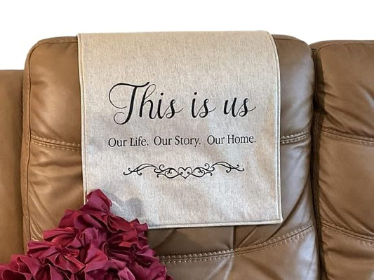 Bittlemen Co Headrest Covers for Recliners Furniture Slipcovers Furniture Protectors Headrest for Sofa Loveseat Office Chairs Chair Pads Perfect for Gifts Made in USA 17x27 (This is Us) - color: This is Us