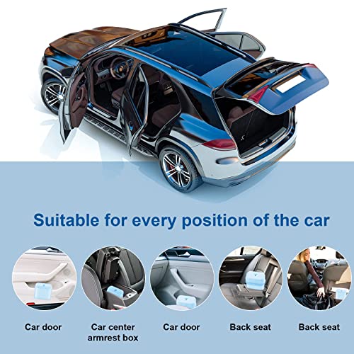 Car Trash Can, Mini Car Bin with Lid 2 Trash Bag Blue, Cute Car Accessories for Storage and Organization，Small Trash Can for car，Bedroom and Office - size: Car Trash Can - Blue with 2 Trash Bags