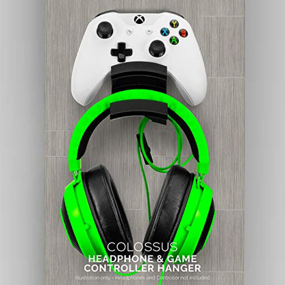 Colossus - Gamepad Controller & Headphone Hanger Holder - Designed for Xbox ONE, PS4, PS3, Dualshock, Switch, PC, Steelseries, Steam & More, Black by Brainwavz
