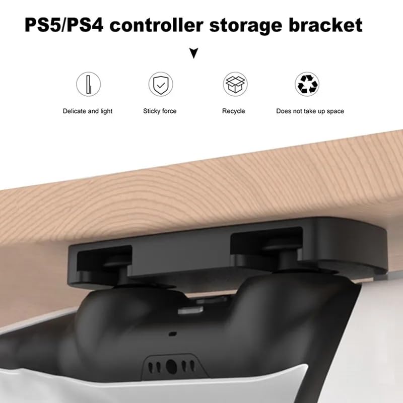 Gamepad Collect Holder Bracket for PS4 PS5 Controller Game Controller Hanger Holder, Under Table Hanging Storage Rack
