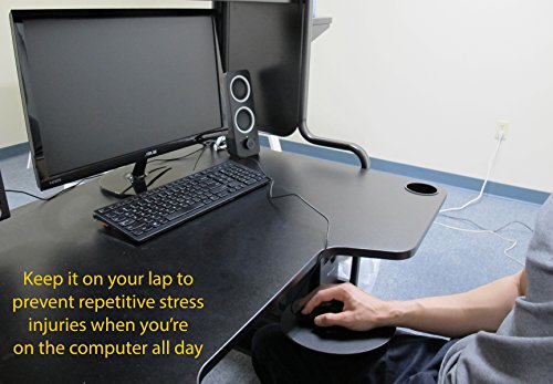 MOJO Beanbag Ergonomic Mousepad - Comfortable Mouse Pad for Sofa, Bed, Lap, Couch, and Anywhere Else (Black Leather) - color: Black Leather
