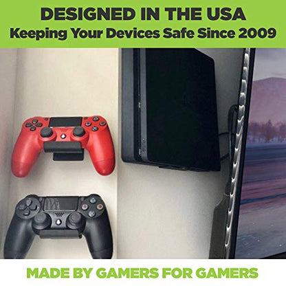 HIDEit Mounts Uni-C Pro Black Rubber Dipped Steel Wall Mount for Xbox Controller, Gaming Accessory Compatible with Xbox Series X, Series S Controllers and Xbox One Controllers - size: Xbox Uni-C Pro