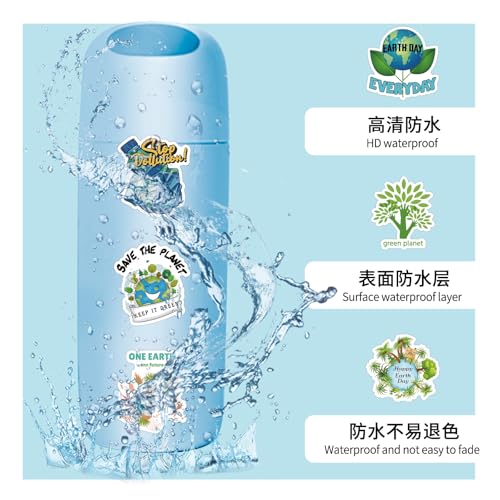 100PCS Environmental Protection Stickers, Save Planet Earth Stickers for Student Vinyl Waterproof for Water Bottle Laptop Luggage Guitar Gifts for Adult Teacher Students - style: Environmental Protection Stickers