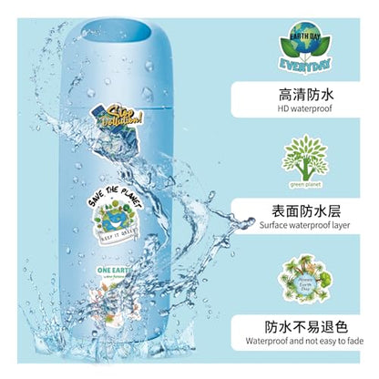 100PCS Environmental Protection Stickers, Save Planet Earth Stickers for Student Vinyl Waterproof for Water Bottle Laptop Luggage Guitar Gifts for Adult Teacher Students - style: Environmental Protection Stickers