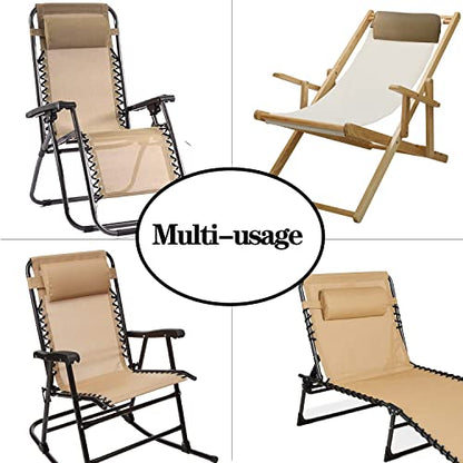 Ostlttyn Zero Gravity Chair Replacement Pillow Headrest with Elastic Band, Universal Soft Removable Padded Cushion Head Pillow for Zero Gravity Lounge Chair, Folding Patio Lawn Recliner Chair, Tan - color: Tan, size: 1 Pack