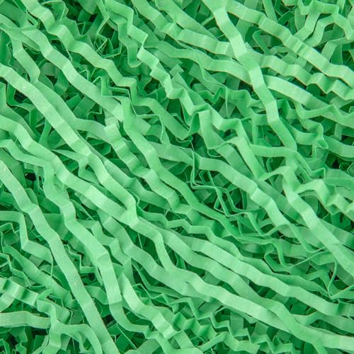 Caleihd Crinkle Cut Paper Grass Cushion Paper Streamer for Christmas Wedding Birthday Bridesmaid Engagement Craft Gift Boxes Bags Filler Decoration 4.5oz Green - color: Green