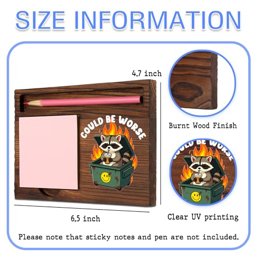 Funny Desk Gift Idea for Coworker Friend, Sticky Note Holder Office Desk Organizer, Humor Memo Pad Holder Work Desk Accessory STYW14 - style: Gift Idea for Coworker Friend