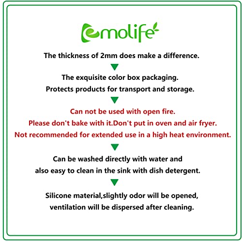 Silicone Mat for Kitchen Counter, Heat Resistant Nonskid Table Mat for Air Fryer to Site on, Countertop Protector, Thick 2MM, XL Large - color: White Translucent