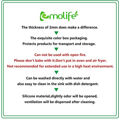 Silicone Mat for Kitchen Counter, Heat Resistant Nonskid Table Mat for Air Fryer to Site on, Countertop Protector, Thick 2MM, XL Large - color: White Translucent