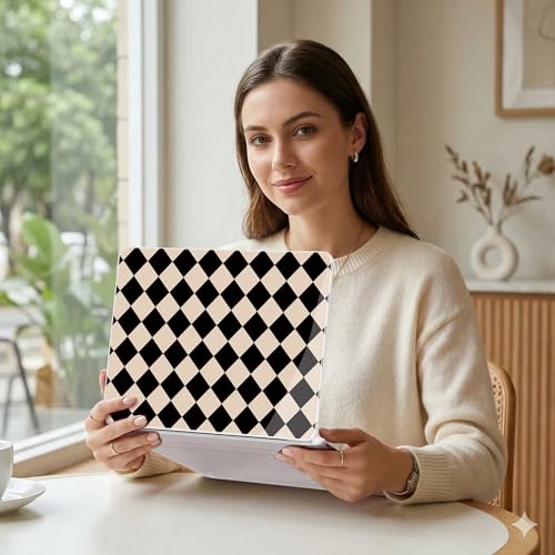 DONGKE Compatible with MacBook Neo 13 Inch Case 2026 A3404 A18 Pro chip & Touch ID, Plastic Hard Shell with Keyboard Cover, Screen Protector & Dust Plugs, Argyle Pattern - color: Argyle Pattern