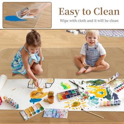 53" X 45" Office Chair Mat for Hardwood Floor, PVC Clear Desk Chair Mat for Hard Floors - Can't be Used on Carpet - size: 45" x 53" for Hard Floor