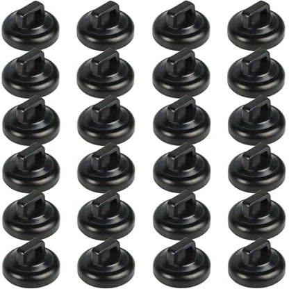 Magnet Zip Tie Mount Magnetic Zip Ties Mount Clips Base Holder Strong Multipurpose Wire Cable Holder Mount Wire Clips Management for Home Office Marine Electrical Wiring (Black, 24 Piece) - size: 24 Piece