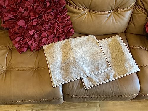 Bittlemen. Co. Set of Armrest Covers Only Perfect for Furniture Slipcovers Furniture Protectors Home Decor Sofas Loveseats Theater Chairs Office Chairs Recliners RV's Housewarming Gifts (Beige) - color: Beige
