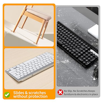 CHUNZEXI Non Slip Furniture Pads, Self Adhesive Rubber Pads with Anti Skid Stickers, Cuttable Rubber Sheet for Furniture and Appliances (4” × 40”) - size: 4x40 inch 1 Rectangular