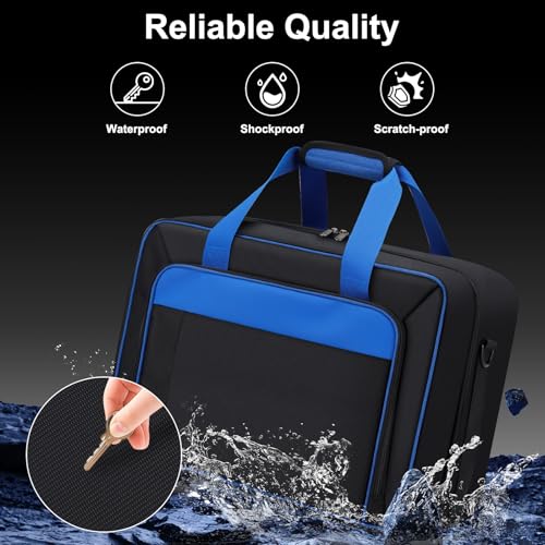 GDNasist Carrying Case Fit for PS5, Travel Thickened Protective Bag Compatible with Playstation 5 Console, Headset, PS5 Controller, Game Discs, and Gaming Accessories - color: Black