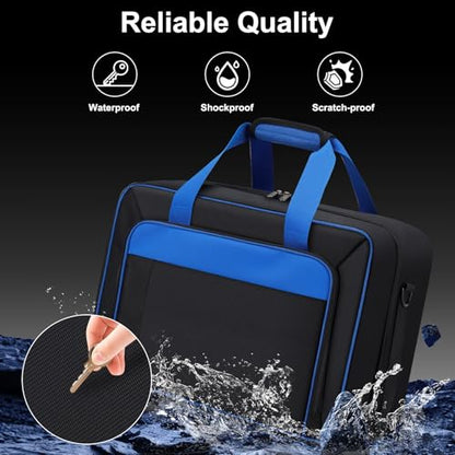 GDNasist Carrying Case Fit for PS5, Travel Thickened Protective Bag Compatible with Playstation 5 Console, Headset, PS5 Controller, Game Discs, and Gaming Accessories - color: Black