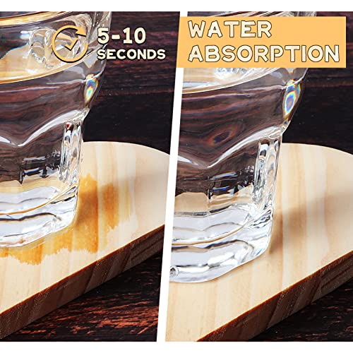 12 Pieces Unfinished Wood Coasters, GOH DODD 4.5 Inch Wooden Slices Blanks Bulk Set with Foot Pads for DIY Crafts Laser Engraving Wood Burning Staining Painting Decoupage Valentine's Day, Heart - color: Heart-12pcs