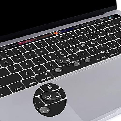 MOSISO Keyboard Cover Compatible with MacBook Pro with Touch Bar 13 and 15 inch 2019 2018 2017 2016 (Model: A2159, A1989, A1990, A1706, A1707), Silicone Skin Protector, Black