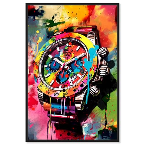 Watch For Legends Canvas Urban Graffiti Wall Art by Notoriart, Black Frame, 16" x 24" - color: Black Frame, size: 25"L x 17"W