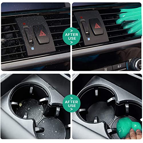 TICARVE 2Pack Cleaning Gel for Car Detailing Vent Cleaner Cleaning Putty Gel Auto Detail Tools Car Interior Cleaner Cleaning Mud for Cars and Keyboard Cleaner Cleaning Slime Green (320g/11.2oz) - color: Green 2 Pack