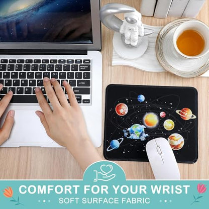Kanayu 12 Pcs Inspirational Mouse Pad Bulk Fun Floral Mouse Pad with Motivational Quotes Square Non Slip Rubber Mousepad for Desk Office Home Laptop Computer