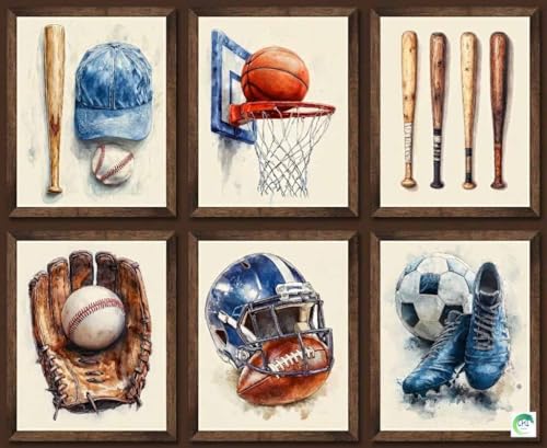 LANCHI95 Basketball Posters Wall Art, baseball wall decor for boys bedroom, Sports Wall Art, Baseball Pictures Sport Art Print Print for Man Room Decorations (8X10in-UNFRAMED) (Baseball 1) - color: Baseball 1